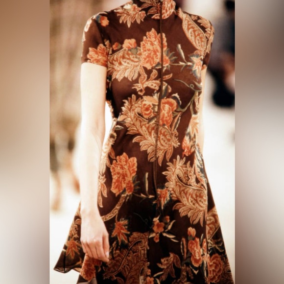 Ralph Lauren Collection Vintage 90s Runway Mini Dress Silk Slip Chinese Qipao 4 - Picture 16 of 16